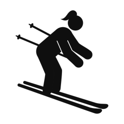 Downhill Skiing - Female | Round | Silhouette | v1