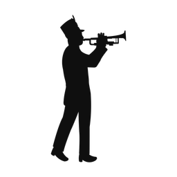 Marching Trumpet Player - Male | Classic | Silhouette | v1