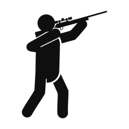 Hunting - Male | Round | Silhouette | v2