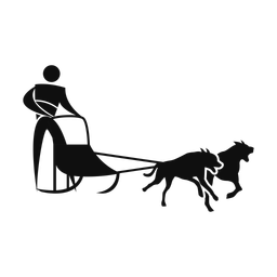 Sled Dog Racing - Male | Motion | Silhouette | v2