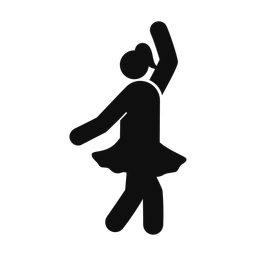 Ballet Dancing - Female | Round | Silhouette | v4