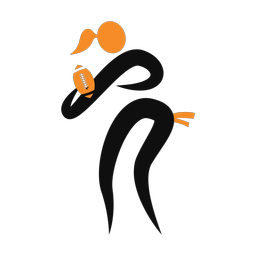 Flag Football Quarterback - Female | Motion | 2 Colored | v1