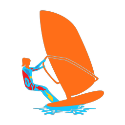 Windsurfing - Female | Splash | Colorful | v1