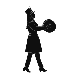 Marching Cymbal Player - Female | Promax | Silhouette | v1