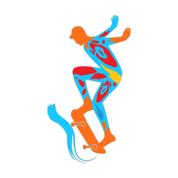 Skateboarding - Male | Splash | Colorful | v1