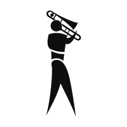 Marching Cornet Player - Male | Motion | Silhouette | v1
