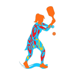 Pickleball - Female | Splash | Colorful | v1