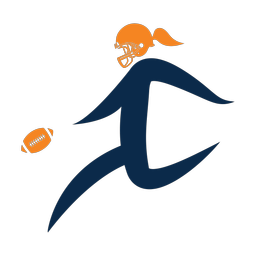 American Football Punter - Female | Motion | 2 Colored | v1