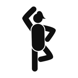 Yoga - Female | Round | Silhouette | v5