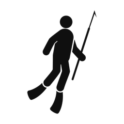 Spear Fishing - Male | Round | Silhouette | v1