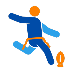 Flag Football Kicker - Male | Round | 3 Colored | v1