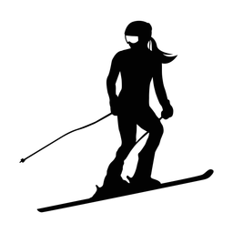 Downhill Skiing - Female | Classic | Silhouette | v1