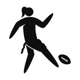 Flag Football Punter - Female | Strike | Silhouette | v1