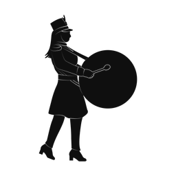 Marching Bass Drummer - Female | Promax | Silhouette | v1