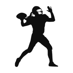 American Football Quarterback - Female | Classic | Silhouette | v1