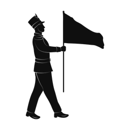 Marching Band Flag Performer - Male | Promax | Silhouette | v1
