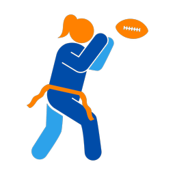 Flag Football Receiver - Female | Round | 3 Colored | v1