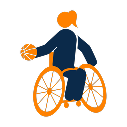Wheelchair Basketball - Female | Round | 2 Colored | v1