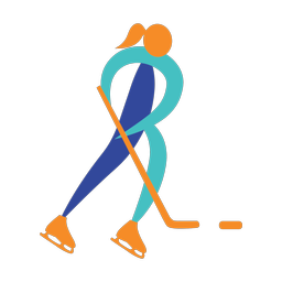Ice Hockey Player - Female | Motion | 3 Colored | v1