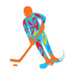 Ice Hockey Player - Male | Splash | Colorful | v2