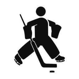 Ice Hockey Goalie - Male | Round | Silhouette | v2