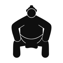Sumo Wrestling - Male | Round | Silhouette | v4