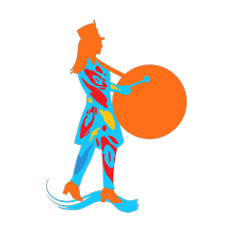 Marching Bass Drummer - Female | Splash | Colorful | v1