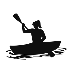Kayak Racing - Female | Classic | Silhouette | v1