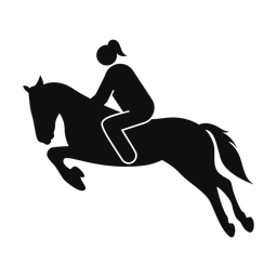 Horse Jumping - Female | Round | Silhouette | v1