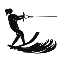 Waterskiing - Female | Strike | Silhouette | v1