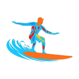Surfing - Male | Splash | Colorful | v1