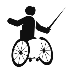 Wheelchair Fencing - Male | Round | Silhouette | v1