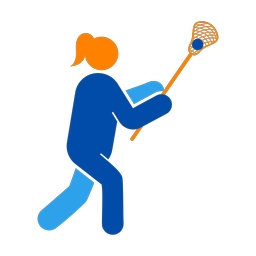 Lacrosse Player - Female | Round | 3 Colored | v2