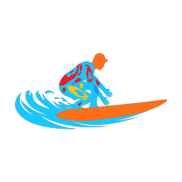 Surfing - Male | Splash | Colorful | v3