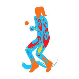 Cricket Fielder - Female | Splash | Colorful | v1