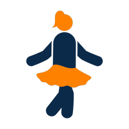 Ballet Dancing - Female | Round | 2 Colored | v1