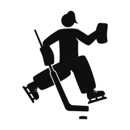 Ice Hockey Goalie - Female | Strike | Silhouette | v1