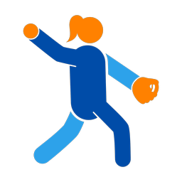 Softball Pitcher - Female | Round | 3 Colored | v2