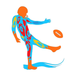 American Football Punter - Male | Splash | Colorful | v2