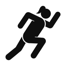 Running - Female | Round | Silhouette | v5