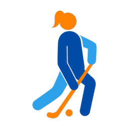 Field Hockey Player - Female | Round | 3 Colored | v1