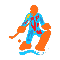 Field Hockey Goalie - Male | Splash | Colorful | v1