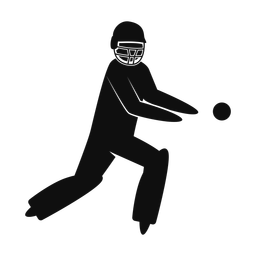 Cricket Wicket Keeper - Male | Strike | Silhouette | v1