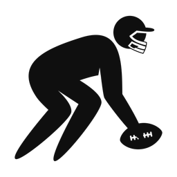 American Football Lineman - Male | Strike | Silhouette | v1