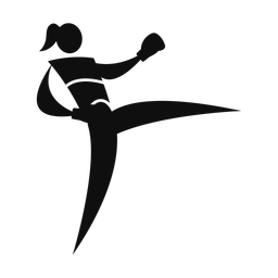 Kickboxing - Female | Motion | Silhouette | v1