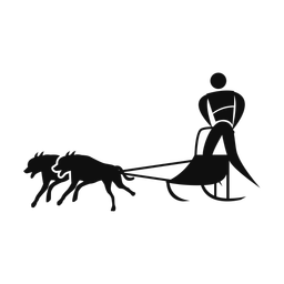 Sled Dog Racing - Male | Motion | Silhouette | v1