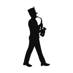 Marching Saxophonist - Male | Classic | Silhouette | v1