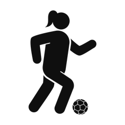 Soccer Player - Female | Round | Silhouette | v4