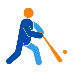 Baseball Batter - Male | Round | 3 Colored | v3