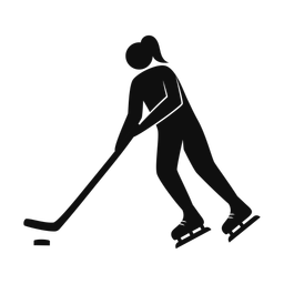 Ice Hockey Player - Female | Strike | Silhouette | v2